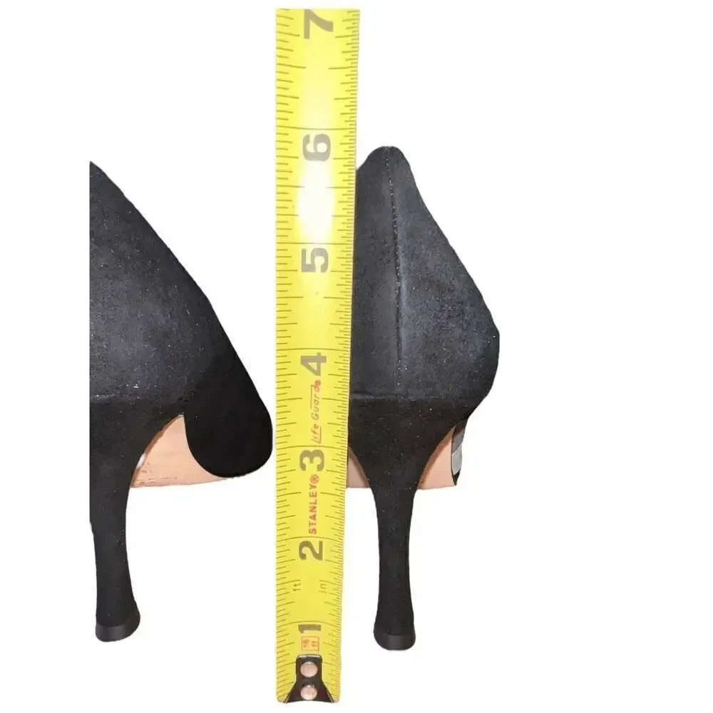 Isaac Mizrahi - Pam - Black/Grey Suede Round Toe Pump Womens Sz 10M GREAT CONDIT